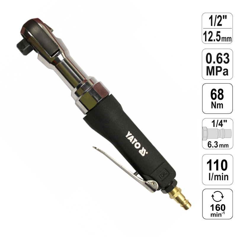 Clichet Pneumatic 68 Nm - 1/2 - 254 mm - YT-0980 Clichet Pneumatic 68 Nm - 1/2 - 254 mm - YT-0980