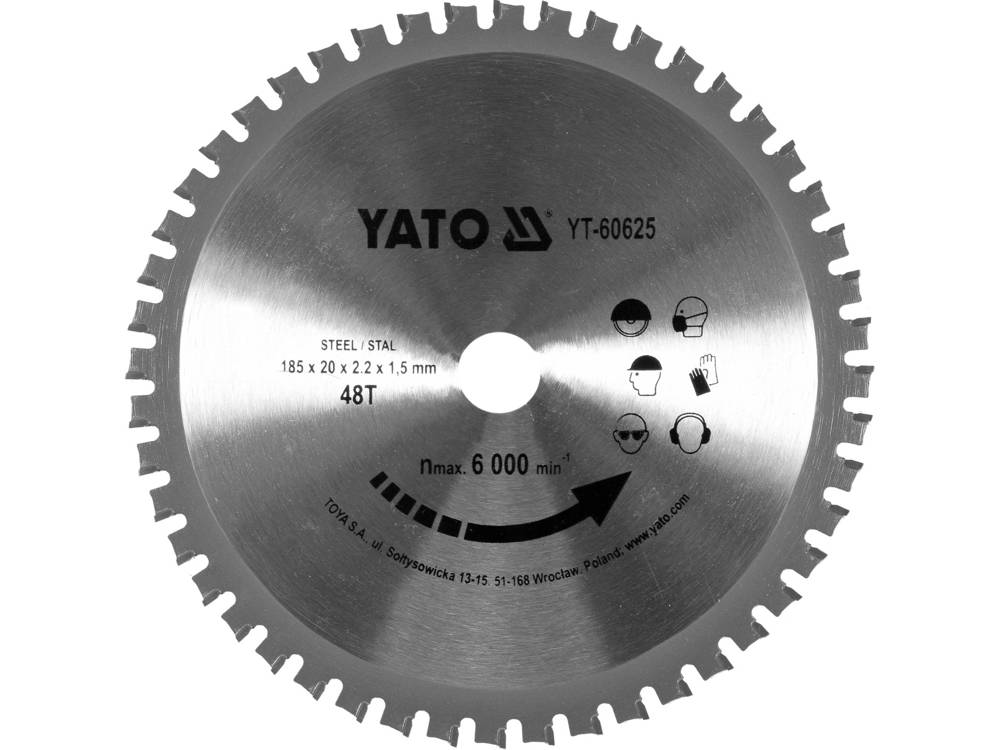 Disc circular vidia pentru metal 185/48T 20MM - YT-60625