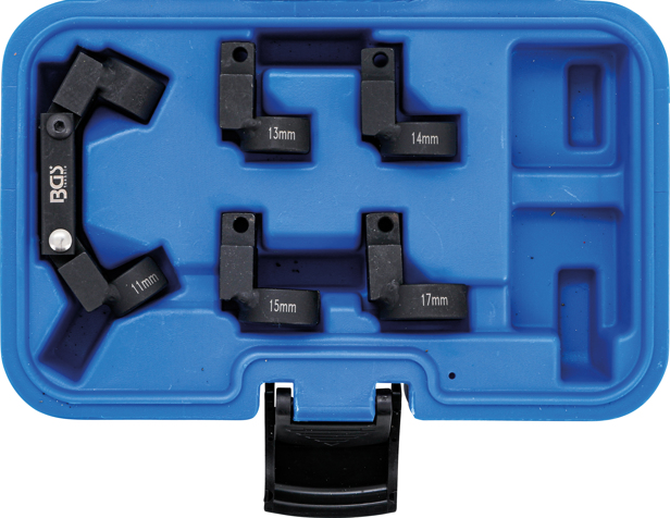 Set chei flexibile pentru ţevi si conducte cu 5 capete de schimb, antrenare 10 mm (3/8"), 11 - 17 mm - 6895-BGS