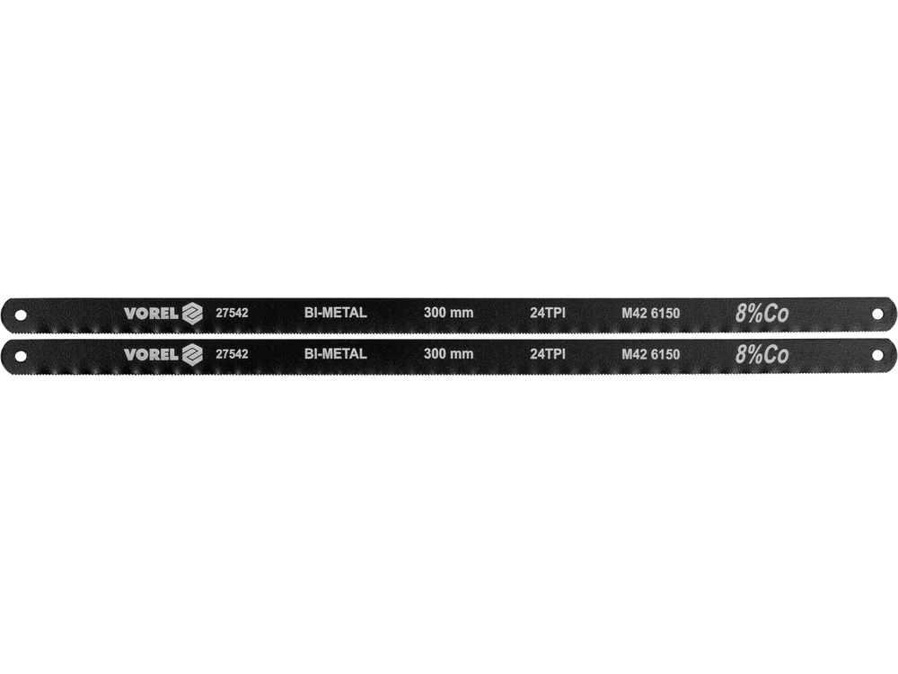 Set panze fierastrau bi-metal, 24tpi, cobalt 8% 300X12.6X0.65mm, 2 buc - 27542