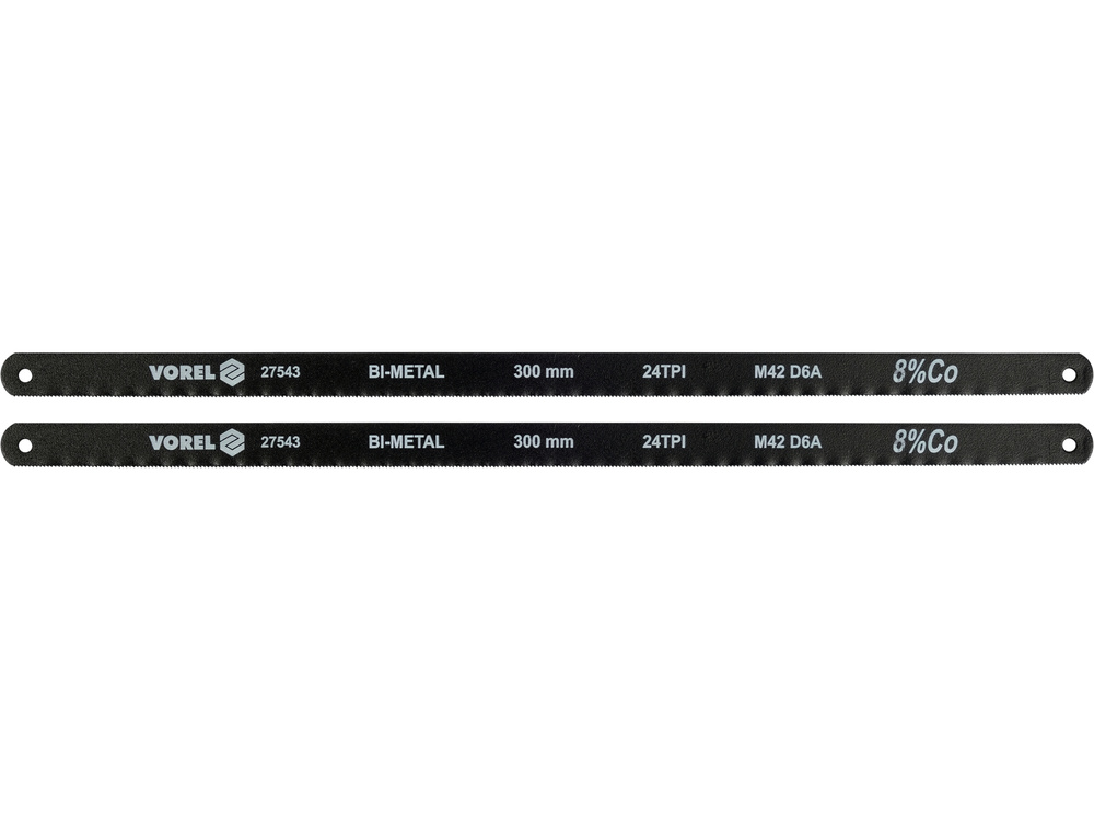 Set panze fierastrau bi-metal, 24tpi, cobalt 8% 300X12.6X0.65mm, 2 buc - 27543