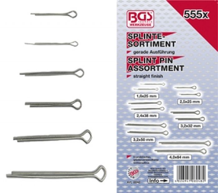 -Set de Sigurante Splinturi -  25 - 64 mm - 555 buc - 720 gram - 8048-BGS