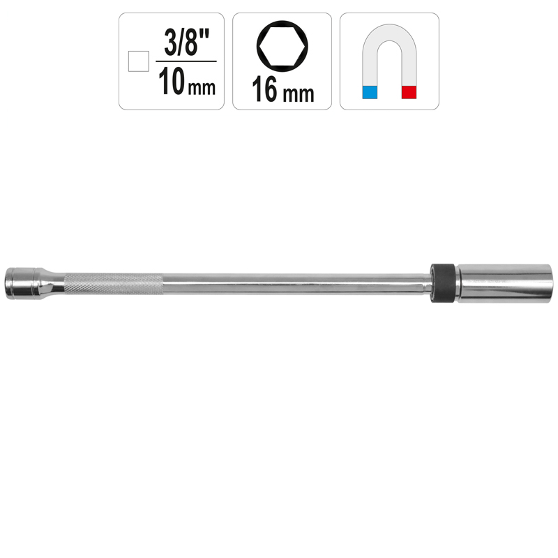 Tubulara pentru Bujii 16 mm cu Prelungitor Magnetizat - YT-0817