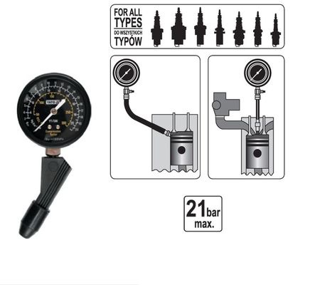 Tester Compresie Benzina - 21bar (0-300psi) G-320 - Yt-7300 Tester Compresie Benzina - 21bar (0-300psi) G-320 - Yt-7300
