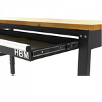 Banc de lucru cu blat din lemn masiv, reglabil pe inaltime 152 cm - H131956-HBM