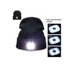 -Caciula Unisex cu lanterna - Casti Bluetooth si Microfon - TH-10288-SA