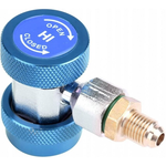 Cupla rapida cu robinet si adaptor pentru aparat clima R134A(albastra) Resser 07-1024
