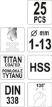 SET BURGHIE TITAN, 1-13 MM, 25 PCS - YT-44676
