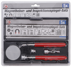 Set dispozitiv magnetic de ridicat şi oglindă de inspecţie ,4 piese - 9197-BGS