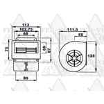 Ventilator-Centrifugal 24V -  260 m3/h - 3 Viteze - 31145530