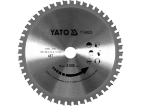 Disc circular vidia pentru metal 185/48T 20MM - YT-60625-PROMO
