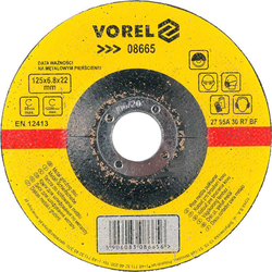 Disc pentru slefuit metale 125x22x6.8mm - 08665-VR