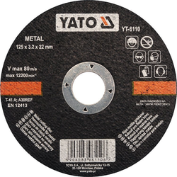 -Disc abraziv Taiat Metal 125 x 3.2 x 22 mm - YT-6110